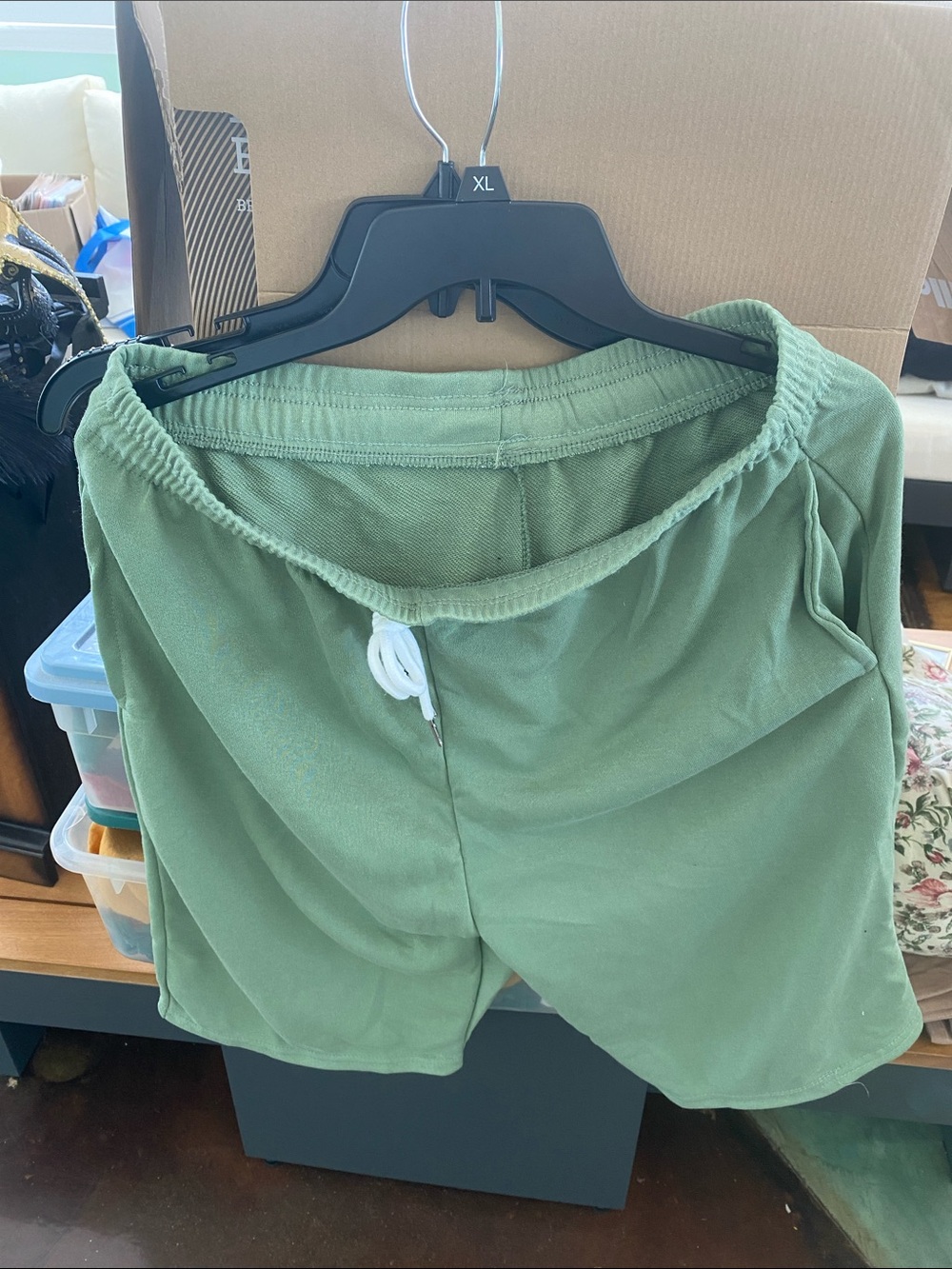Green Drawstring Shorts